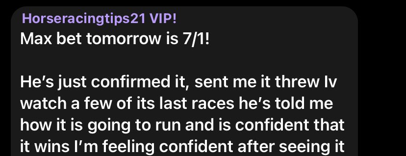 BIG BEAUTIFUL MAX BET TODAY!

7/1 👀👀👀👀👀👀👀

Takes some ⚽️s to land these

We’ve got what it takes😎

100 retweets and ill post it in my FREE group⤵️

t.me/HorseTips21