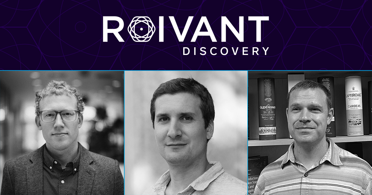 RoivantDiscover's tweet photo. We're delighted to introduce the three academic researchers selected for our 2021 Open Science Fellows Program. Welcome to the team, @drGregBowman, @dicksonlab & @PaulRobustelli! https://t.co/KC6PPkJR93 #openscience #research #drugdiscovery #computationalphysics #atombyatom https://t.co/3WFsfOCIKR