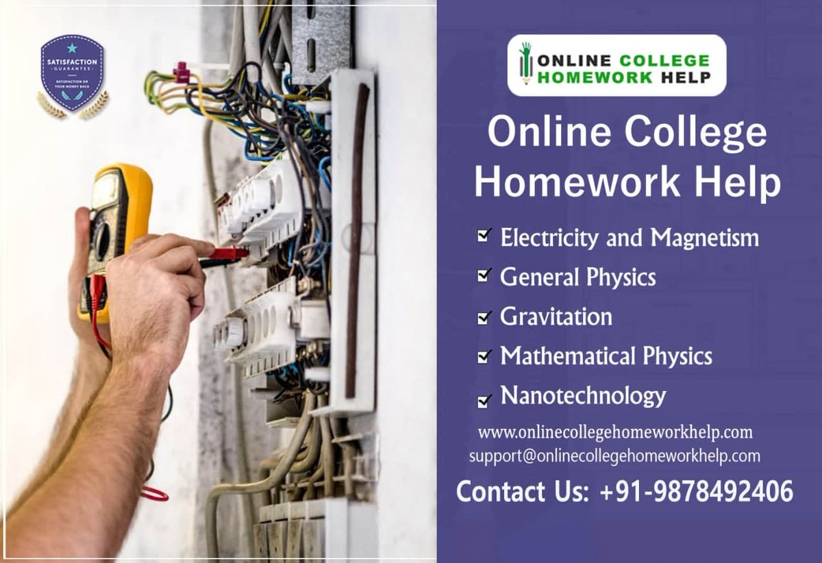 Onlinechwhelp's tweet image. At Online College Homework Help , we provide online professional and custom essay writing services. All of our assignments are 100% original and plagiarism-free.
Connect with us today and learn more ☎: +91-9878492406
#onlinecollegehomeworkhelp #chemistry #ChemistryHomeworkHelp
