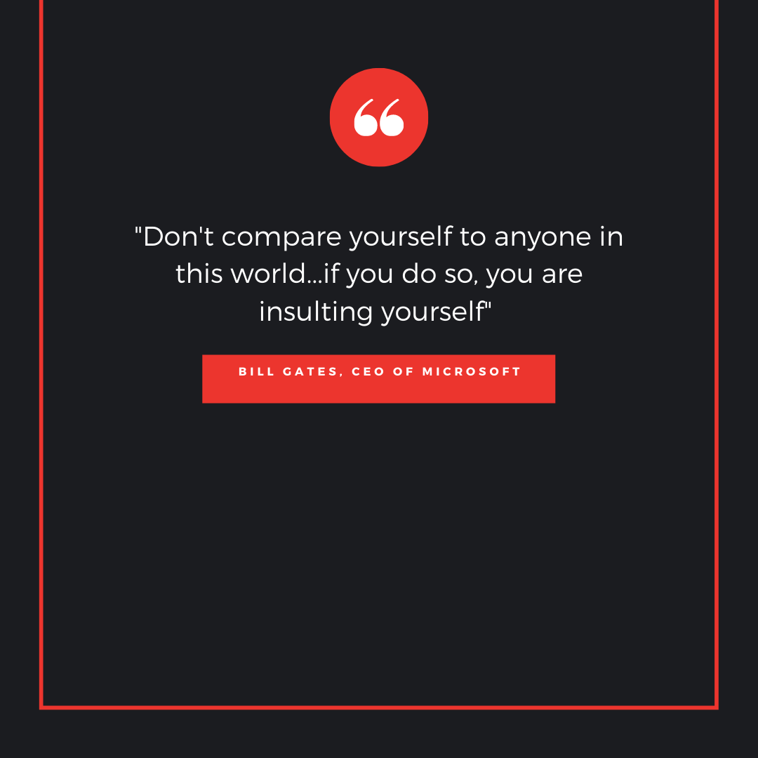 Breathe_Corp's tweet photo. "Don't compare yourself to anyone in this world...if you do so, you are insulting yourself"  - Bill Gates, CEO of Microsoft

#corporatewellbeing #mentalhealth #wellbeing #motivation #quotes #inspiring #uplifting https://t.co/rnJzy3796H