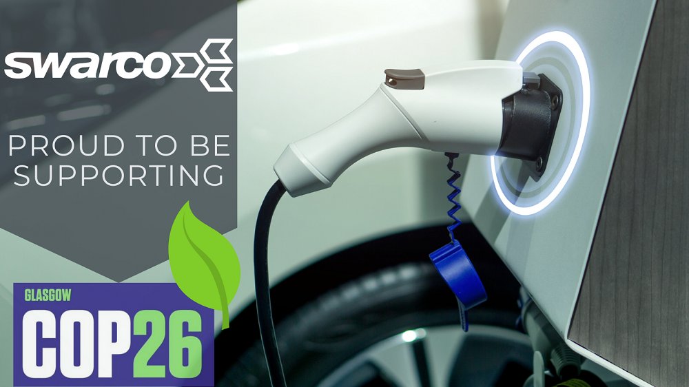 SWARCO_Charging's tweet photo. Driving the change and leading the way on the road to #netzero. Proud to be a part of the #COP26 summit. https://t.co/qx0oMcRgOO