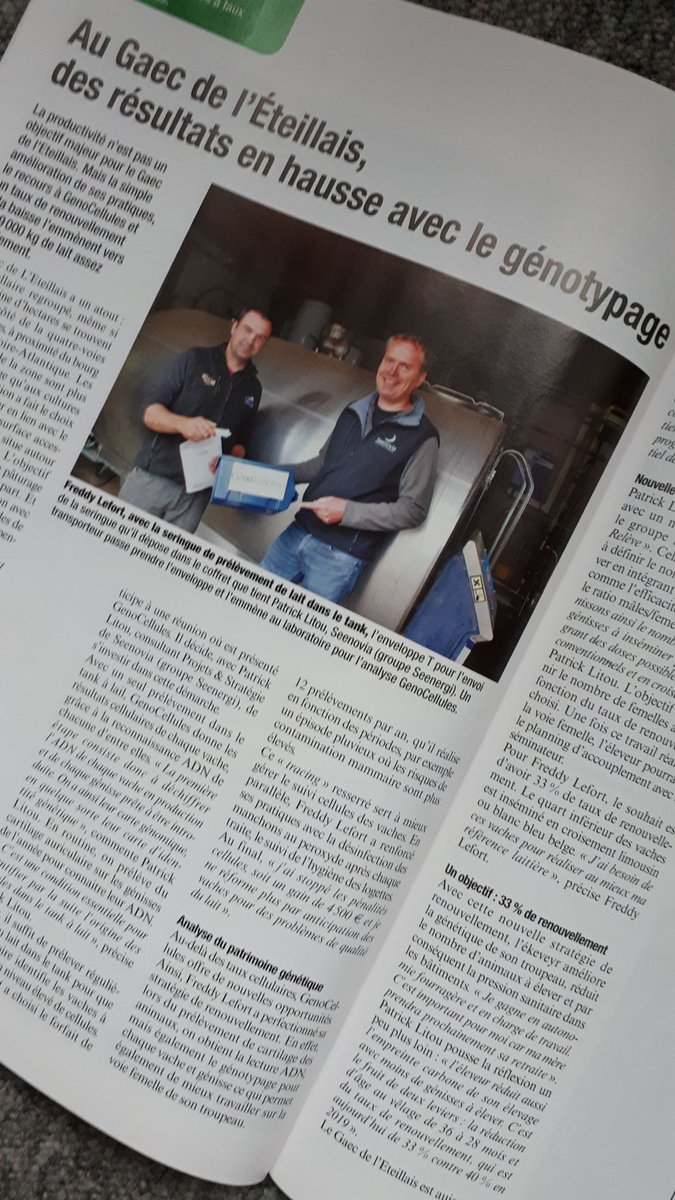 gwendelavarende's tweet photo. #VendrediLecture A lire dans #PLM ce mois-ci le témoignage d'un éleveur de Loire-Atlantique et son conseiller expert @Seenovia sur les avantages de #genocellules, mais aussi d'autres solutions mise en oeuvre dans l'élevage pour en améliorer l'efficacité. ⤵️ https://t.co/Wu83Y0mXsO