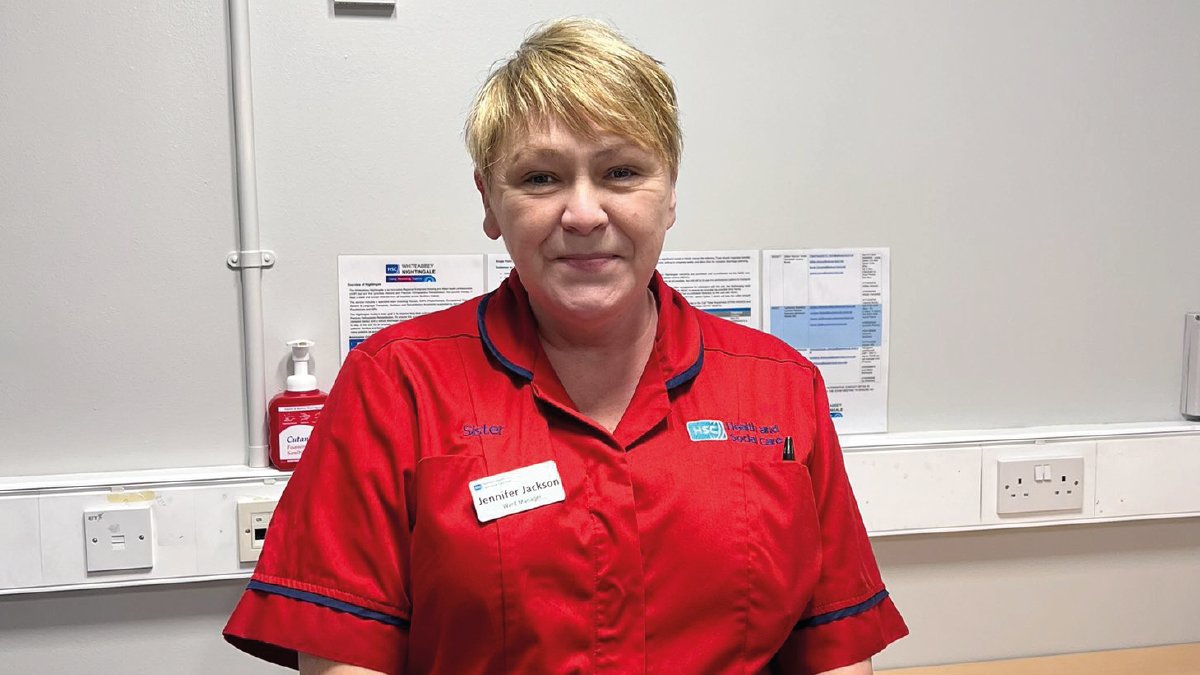 NHSCTrust's tweet photo. This week marks Ward Sister Jennifer Jackson's 40th year in nursing. Jennifer currently works in Whiteabbey Hospital and most recently helped with setting up the Nightingale. Congratulations on 40 years of nursing Jennifer, here's to many more ⭐️ https://t.co/DpHdwpWJ6t