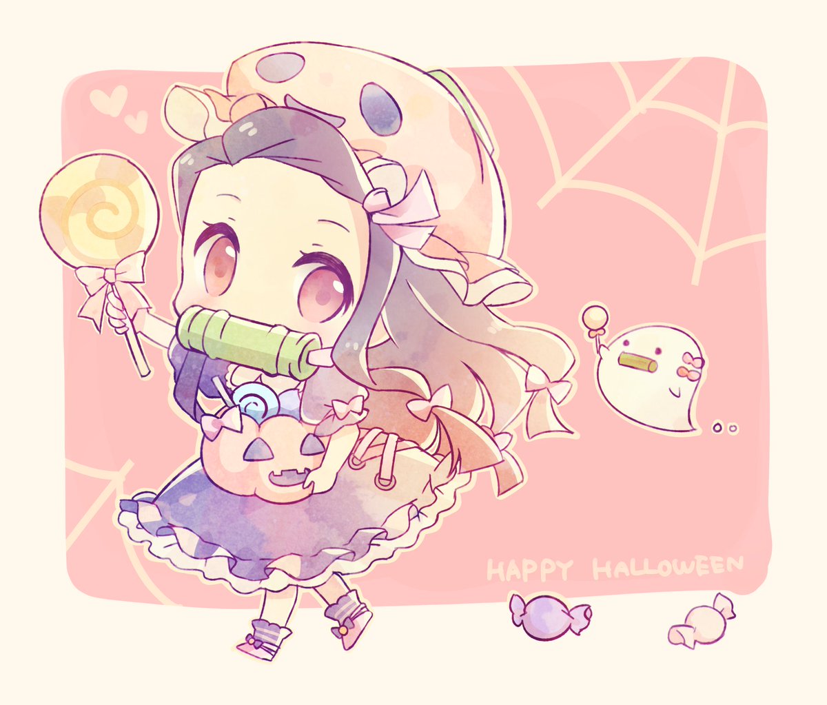 竈門禰豆子 「ねずこちゃん🎃👻 」|ちよのイラスト