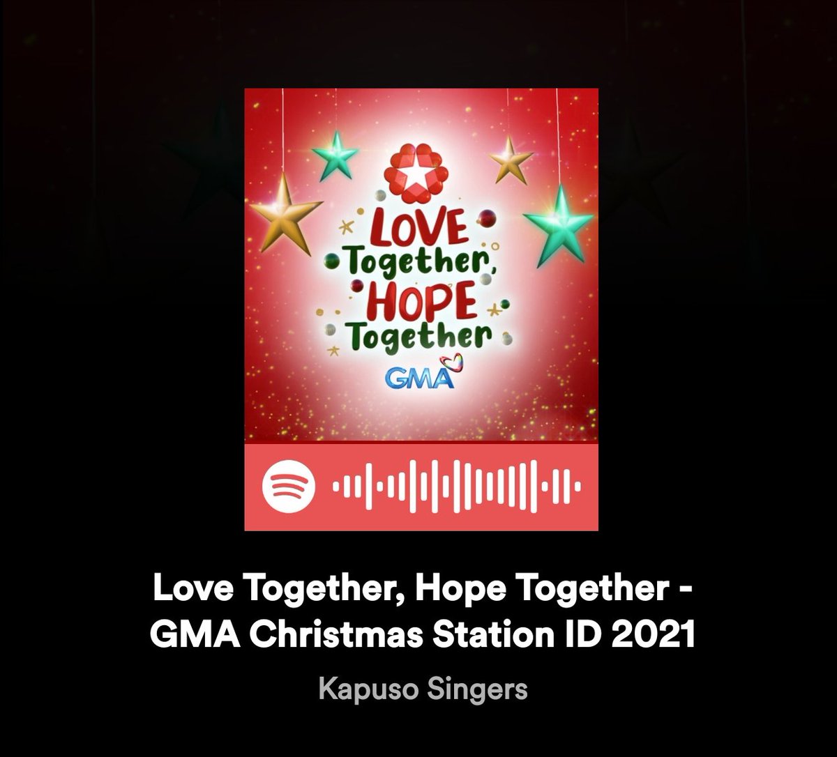Kailangan may Love and Hope....
#Kapuso
#LoveTogetherHopeTogether
#GMAChristmasStationID2021
#GMACSID2021