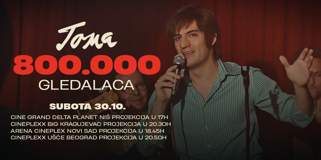 tomafilm2021's tweet photo. Za film “Toma” apsolutno više nema granica! Stižemo i do neverovatnog broja od 800.000 gledalaca. Tom prilikom nagrađujemo najsrećnije posetioce projekcije, koji će dobiti prigodan poklon. Budite tamo, možda ste to baš vi!
#toma #tomazdravkovic #tomafilm https://t.co/Ti3QIpwcAa