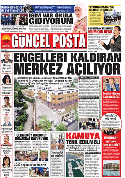 guncelpost's tweet photo. Güncel Posta’nın Ekim 2021 sayısı çıktı (e-gazete)
https://t.co/ZECynnmTpt @Cekmekoybeltr @akcekmekoy @tccekmekoy @CEKMUDER @umraniyebeltr @TuzlaBelediyesi @istanbulbld @TC_istanbul #29EkimCumhiyetBayramızkutluolsun https://t.co/O7VVmxjQOH