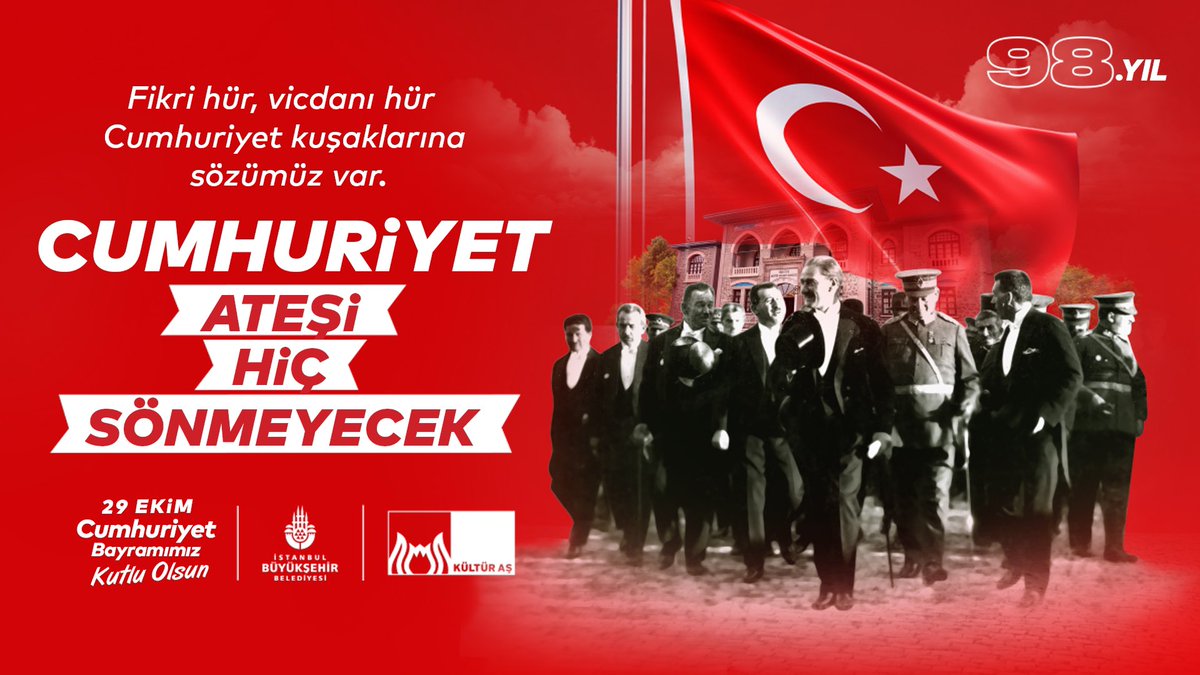 Fikri hür, vicdanı hür, Ata'nın izindeki Cumhuriyet kuşaklarına sözümüz var. Cumhuriyet ateşi hiç sönmeyecek. 

29 Ekim Cumhuriyet Bayramı’mız kutlu olsun.

#cumhuriyetbayramı