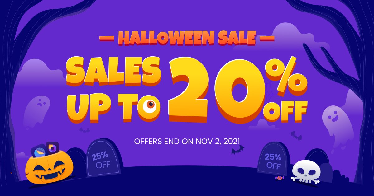 #Pixcut #Halloween Sale
Up to 20% off from Oct.25th to Nov.2nd😍
Trick or Treat?🎃 Are u ready?
🌟pixcut.wondershare.com/sales-promotio…