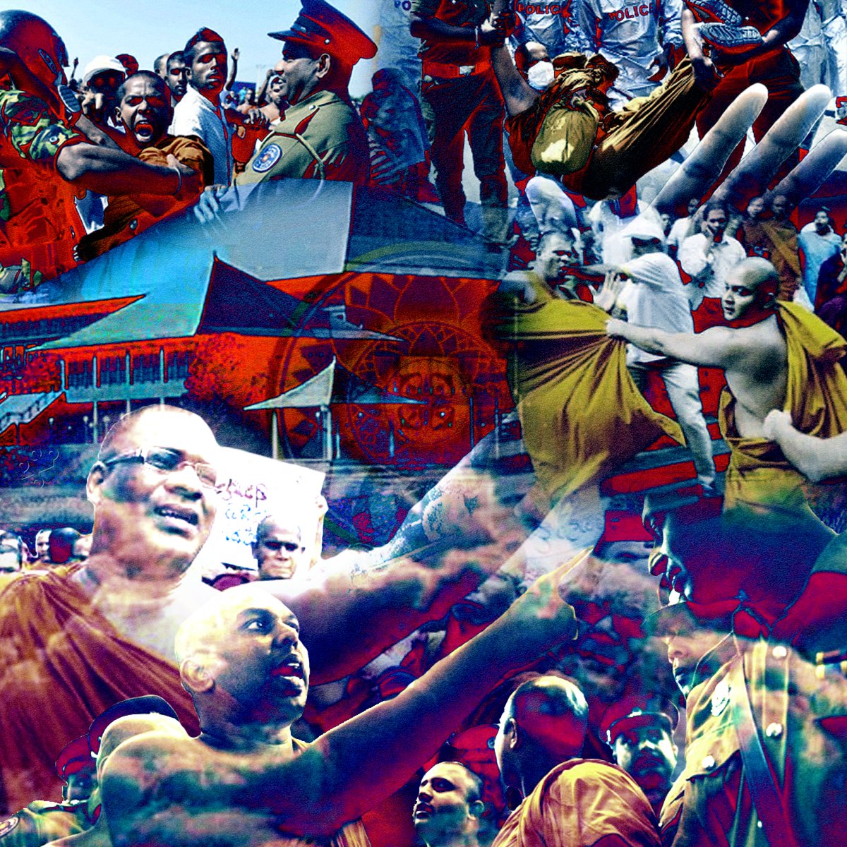 PsykerNation's tweet photo. One country, one law. #srilanka
.
.
#psykernation #collage #collageart #digitalart #slpolitics #monk #power #corruption #moneyhungry #bendover #puppet #Fuck #landlikenoother #stayhydrated #callyourdealer https://t.co/4iL75Itz8p