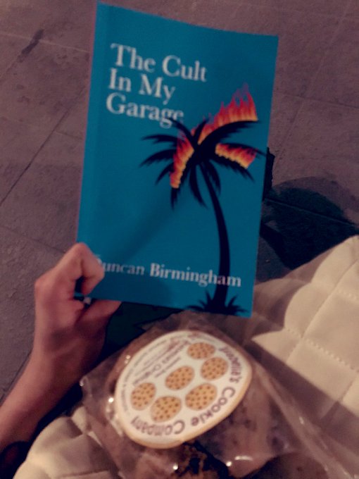 Locked out of my apartment, eating cookies and reading @DuncanBirm, whose name I didn&rsquo;t know how to spell