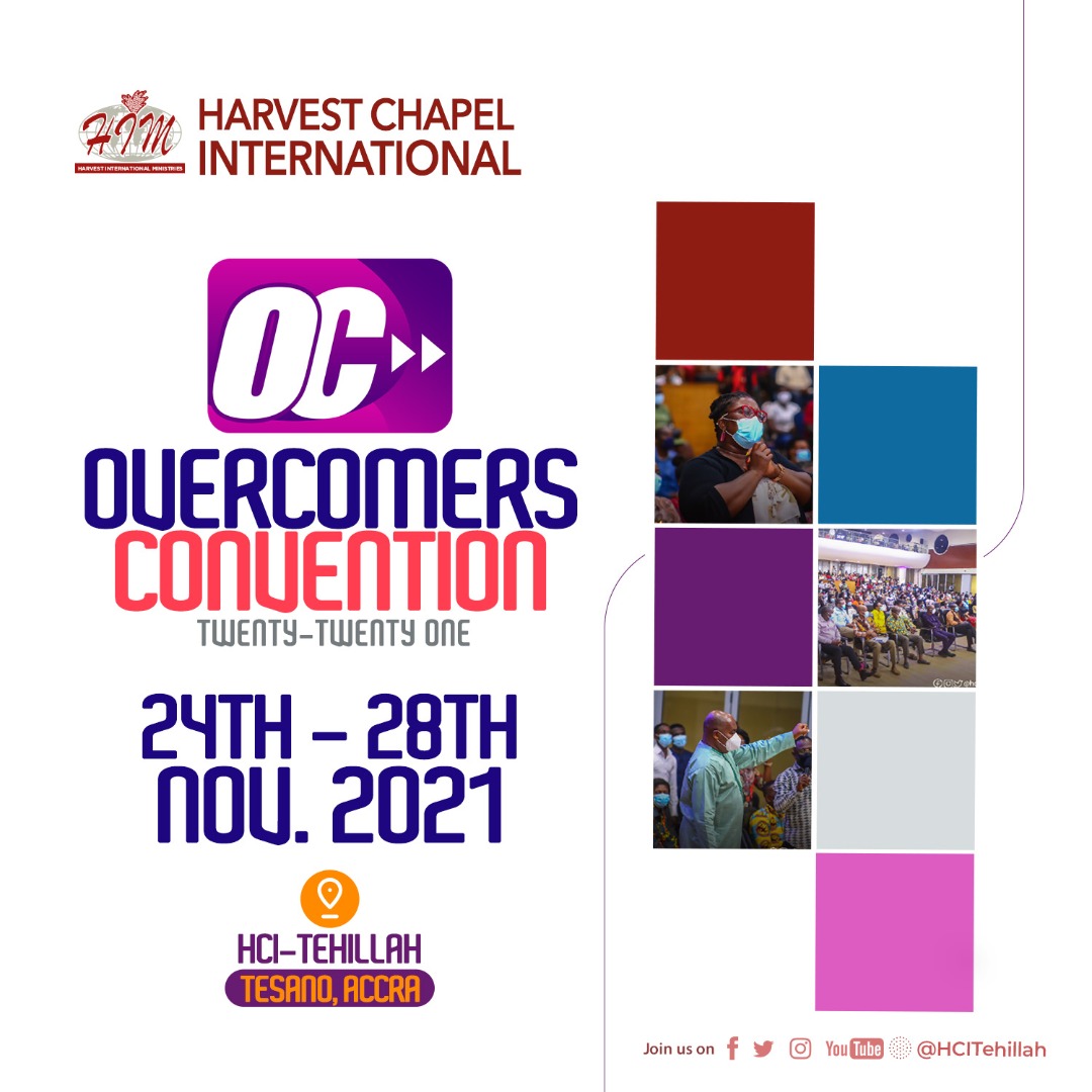 HCITehillah's tweet photo. It's about to happen again, Are you ready?

Next Month  |  Overcomers Convention '21 | 24th - 28th Nov. 2021

Watch this space for more information.
#OC21 #OvercomersConvention #HarvestIsHome #TehillahTemple https://t.co/N2Xfg1CyIj