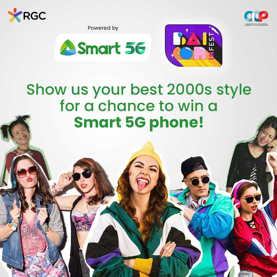 LiveSmart's tweet photo. It’s your time to shine! Post your best 2000s style with the hashtag #SmartBaiCon2021 and #PoweredBySmart for a chance to win a Smart 5G phone!
Go all out now! https://t.co/QUjV0MWUkg
