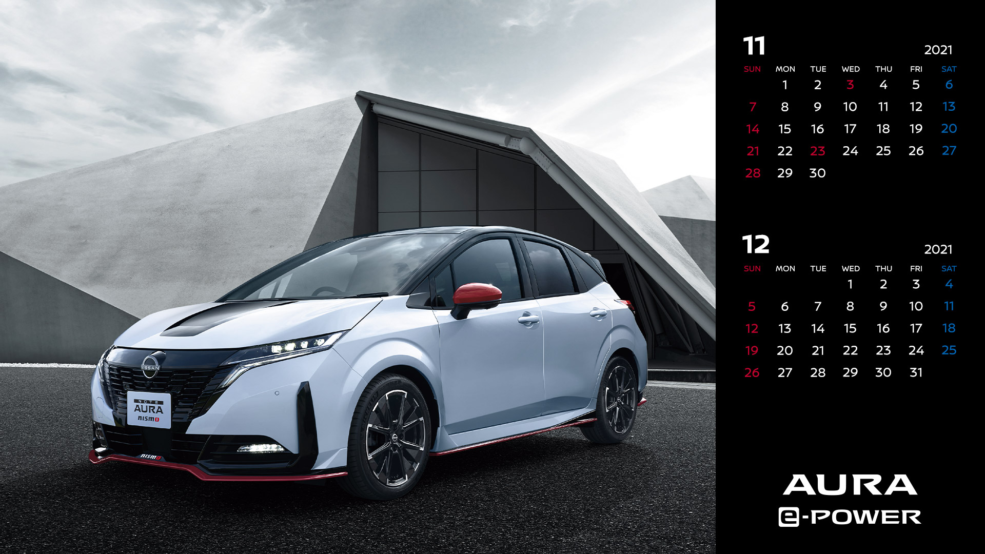 日産自動車株式会社 壁紙カレンダー 11月は Nissangtr フェアレディz プロトタイプ 日産オーラ Nismo の3車種 Pc スマホ用ダウンロードはこちらから T Co Tc5beqrac4 毎月 人気投票で カレンダーをご用意しています