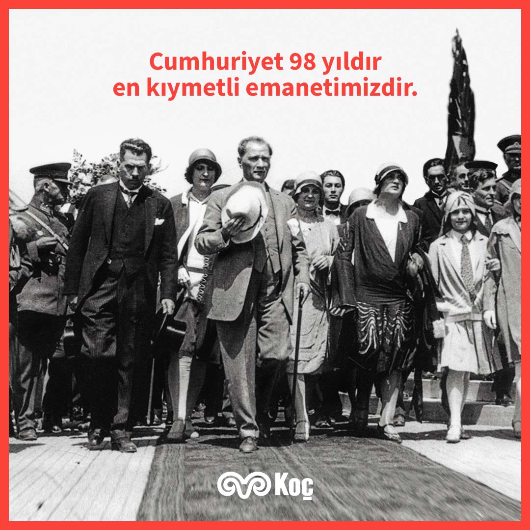 Bugün Cumhuriyetimizin 98. yıl dönümü. Hep birlikte gurur ve mutlulukla nice yıllara… 29 Ekim Cumhuriyet Bayramımız Kutlu Olsun.