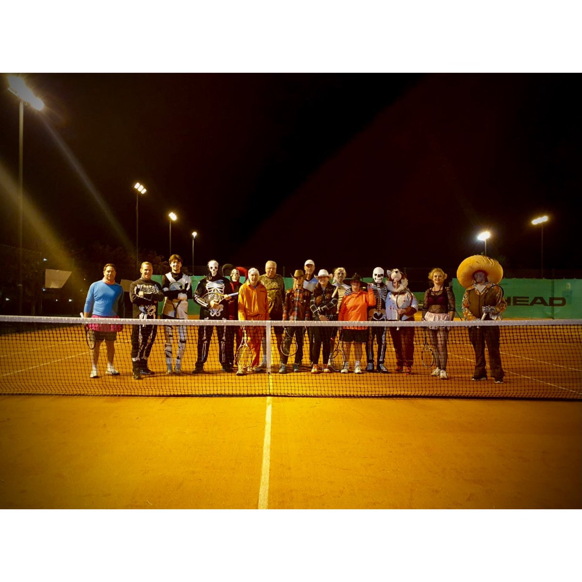 TeacherSimo's tweet photo. Up until yesterday I can safely say I’ve never played tennis as a dead fox..... 🦊🩸 Won the ladies tournament and best dressed!!! What an evening with amazing company 😎🙈 #halloween #halloweencostume #deadfox #tennis #tennisoutfit https://t.co/UkAAFoMzEp