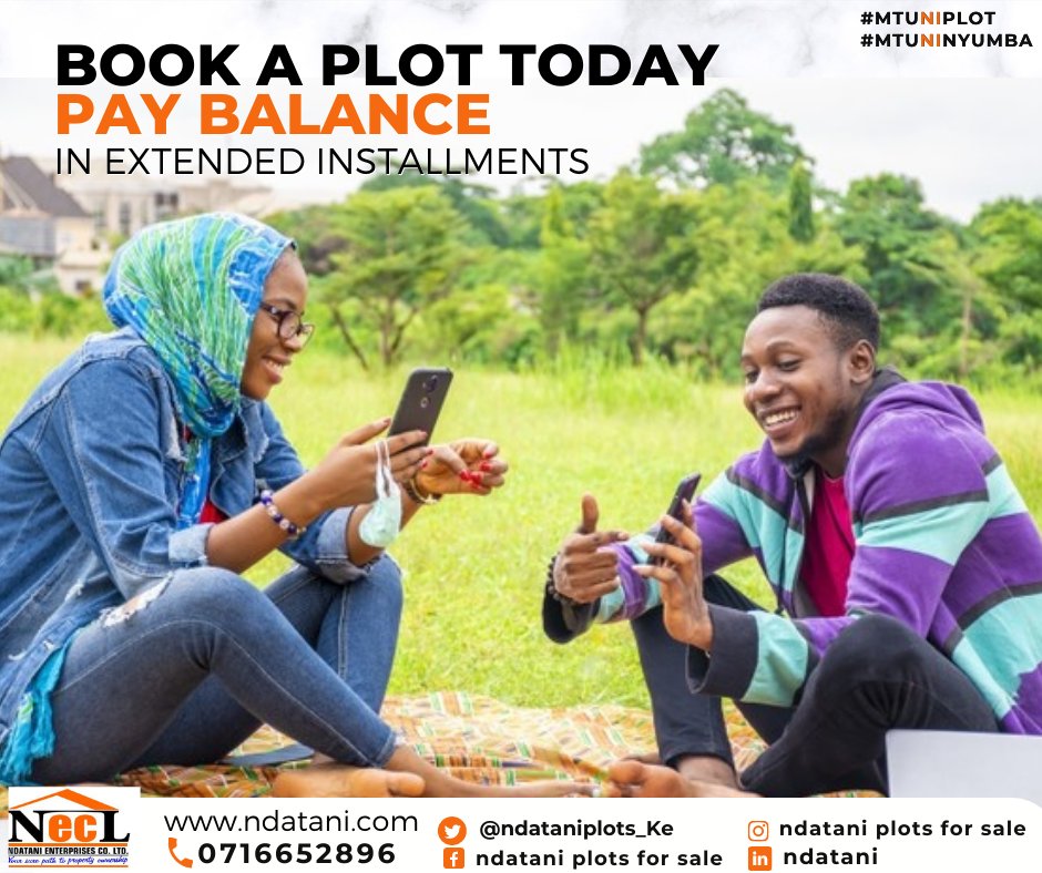 ndataniplots_Ke's tweet photo. Owning plot is a keystone of wealth.
Enjoy our unrivaled installment terms now with as low as a 10% deposit.
Visit us at Nextgen Mall,6th floor along Mombasa Road.
https://t.co/rPXZysvnEK
Call 0716652896
#MtuNiPlot https://t.co/0qewzRXB2r