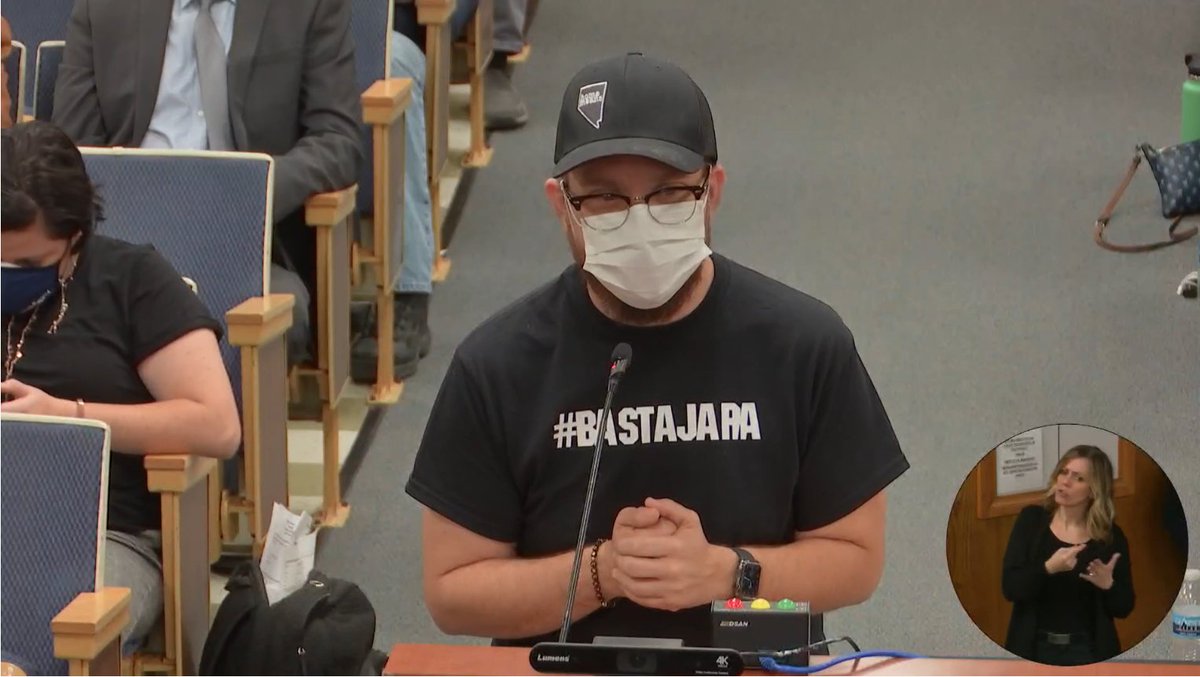 "A student got shot today. This policy is law. What are you doing to keep our students safe?" <a href="/Rudy_NV/">Rudy Zamora</a> <a href="/ClarkCountySch/">CCSD</a> <a href="/NRIS1865/">No Racism In Schools #1865</a>