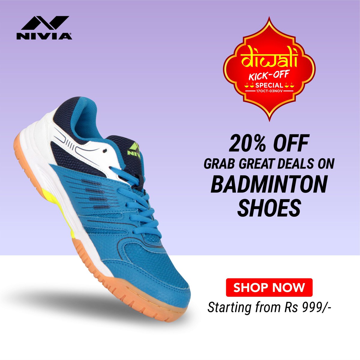 niviasports's tweet photo. Diwali Kick-Off Special Grab Great Deals on https://t.co/qO6KAfaEyW #Nivia #StepOutAndPlay #NiviaSports #MoveUpWithNivia https://t.co/fXqlbviLEH