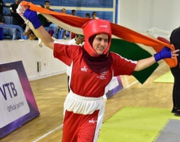 siniseventplan1's tweet photo. Congrts Tajamul Islam from #Bandipora for making us proud again in Cairo Egypt by winning Gold medal at the World Kick boxing Chpnship.

#ejugard #Bandipora #world #champions #SportsNews #talent #india #woman #gold #medal #winners #acheivement #tajamul #kickboxing  #fighter https://t.co/LPpvH6sQCz