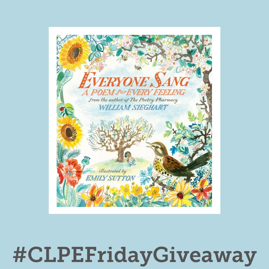 clpe1's tweet photo. We're ending #HalfTerm with a glorious #CLPEFridayGiveaway - we have 3 copies of Everyone Sang: A Poem for Every Feeling from @Poetry_Pharmacy, illustrated by #EmilySutton &amp; published by @WalkerBooksUK 

Simply RT to enter. T&amp;Cs apply, UK only. https://t.co/qKkWnkZuGm