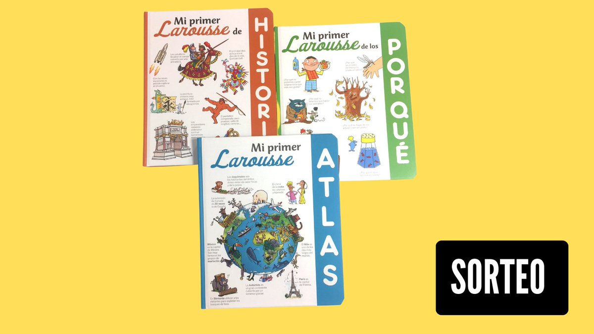 Larousse_ESP's tweet photo. ¡NUEVO SORTEO!
¿Quieres conseguir este lote de libros #MiPrimerLarousse?
Para participar:
1. Indica ❤️ , haz RT y síguenos
2. Comenta cuál es tu favorito de la colección.

(Sorteo válido en España)

Hasta el 1/11, el martes hacemos el sorteo y anunciamos ganador/a, ¡mucha suerte! https://t.co/C16BxP87dE