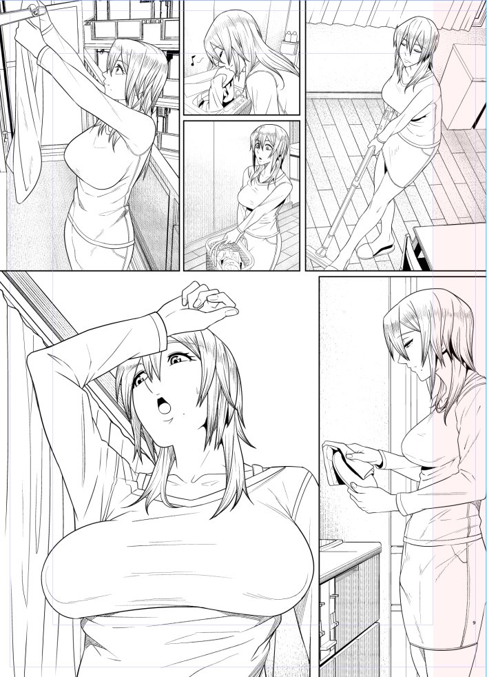 夢幻転生の原稿進捗の一部。
日常シーンを描くのは楽しいねぇ～。 