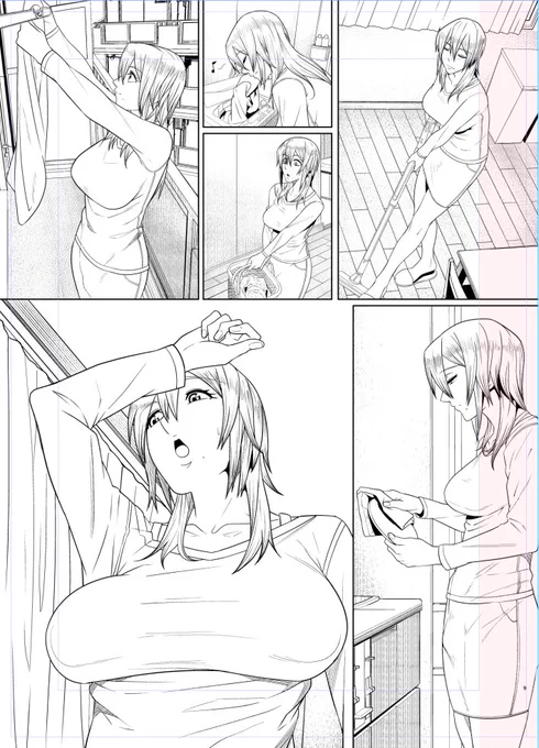 夢幻転生の原稿進捗の一部。
日常シーンを描くのは楽しいねぇ～。 