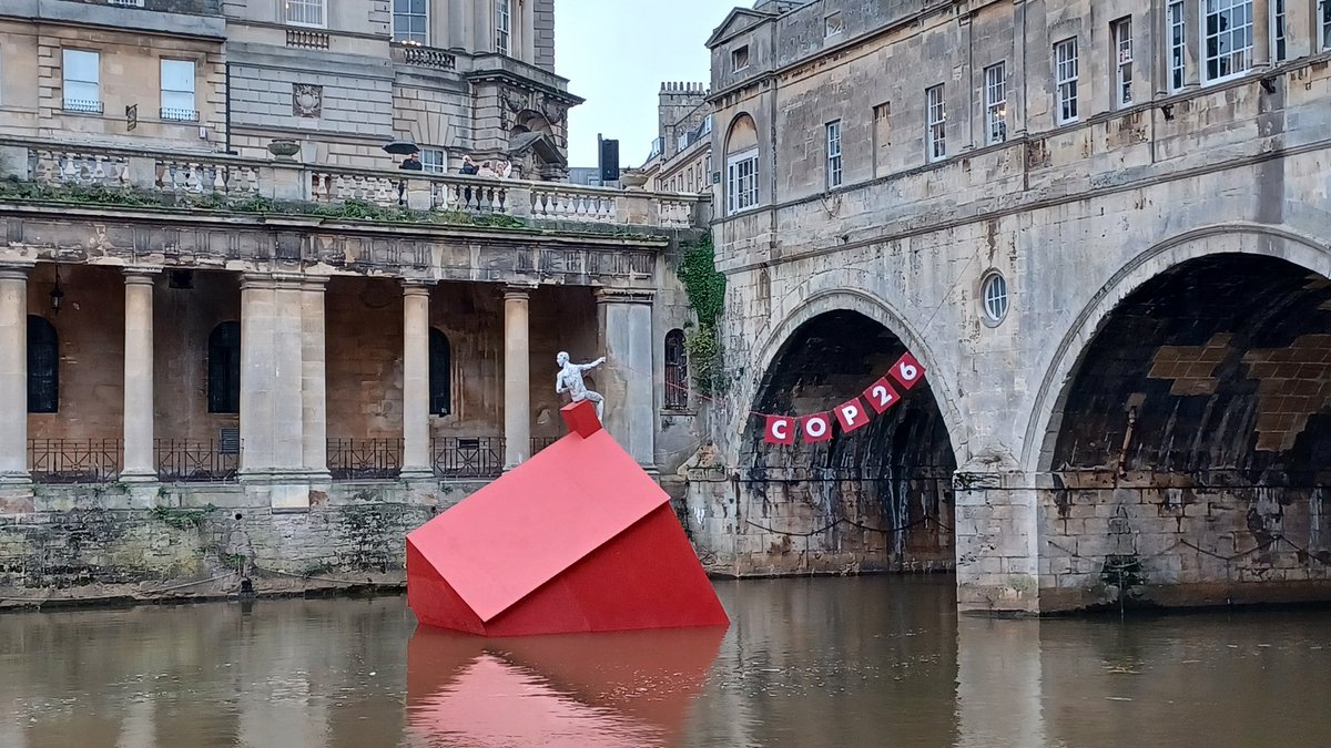 I'm amazed by the impact our #sinkinghousebath sculpture has had - it has featured in newspapers in China, South East Asia, Mexico, Italy, Greece, Spain, Canada and the US....