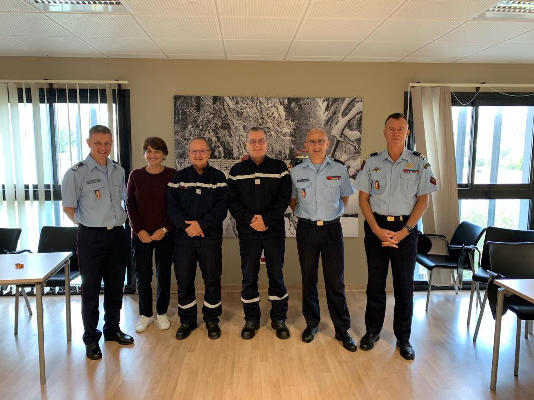 sis_2b's tweet photo. Une semaine d'évaluation du SIS 2B par le Contrôleur  Général Pescher et son équipe vient de s'achever récemment. Échanges et travaux intéressants et constructifs d'un avis unanime 👍@SecCivileFrance @sdis2b https://t.co/MIROAhZhXw