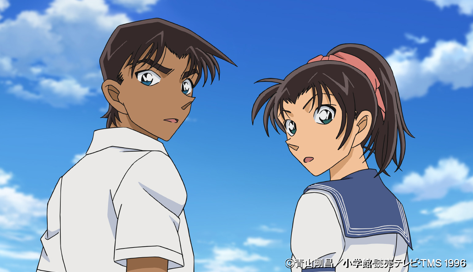 江戸川コナン ある女性が四人の息子に遺した暗号 ところがそれを受け取った直後 長男が音信不通に 行方を捜すため 工藤新一に解いてほしい暗号がある という紅葉姉ちゃんに会いに行くと そこには平次兄ちゃんと和葉姉ちゃんが Tvアニメ 名探偵