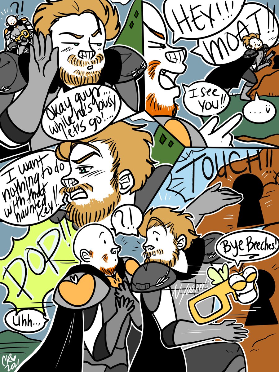 Danarky Page #21
After seeing the strange ominous key attach itself to Peach, Moat has decided he might just try to sneak away from the bad juju!
But just as Peach catches on, Moat unknowingly triggers a piece of the puzzle and the Heroes, dumbfounded, are reunited!🍑🎸🌍
#pmw