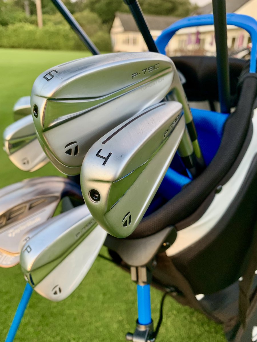 MikeHarrisGolf's tweet photo. First round out with my new @TaylorMadeTour sticks as fitted by the legend that is @godwincthomas
Here's the WITB
Driver Sim2 8.5 HZrdus Green Smoke
3&amp;5 Woods Sim2 Max Ventus Blue
Irons P790 4-AW Nippon NS Pro 850
Wedges 54/58 Hi Toe Raw KBS Hi Rev
Putter Spider FCG KBS CT Tour https://t.co/JwEPJD2PDG