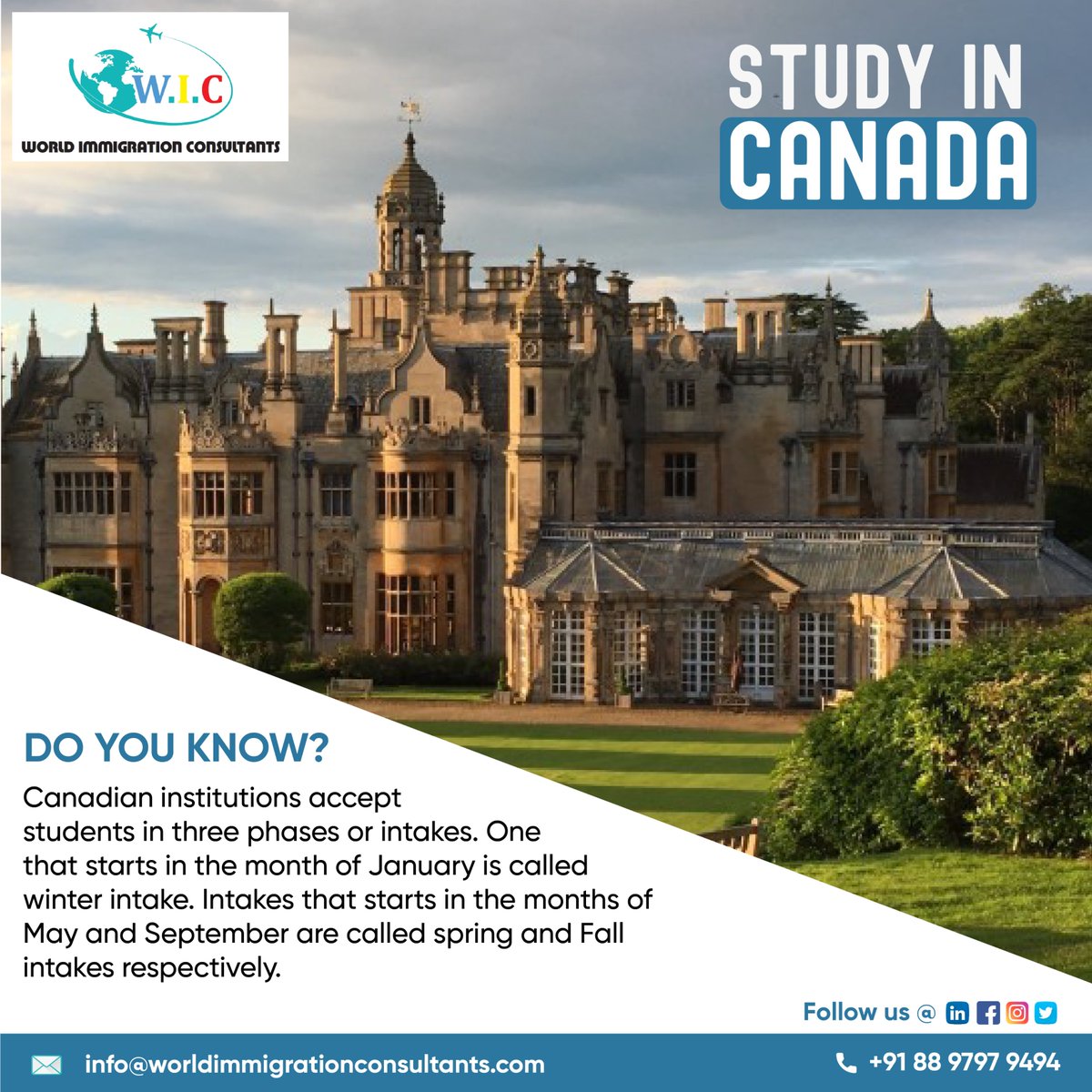 Do you have queries regarding STUDY IN #CANADA?
Share your details by clicking on the below link
zfrmz.com/4w3Cnc72A6c37P…

#Canada #StudyvisaCanada #StudyinCanada #studyabroad #studyabroadCanada #studyabroadlife  #StudyAbroadBecause #ielts #ieltspreparation #ieltsspeaking