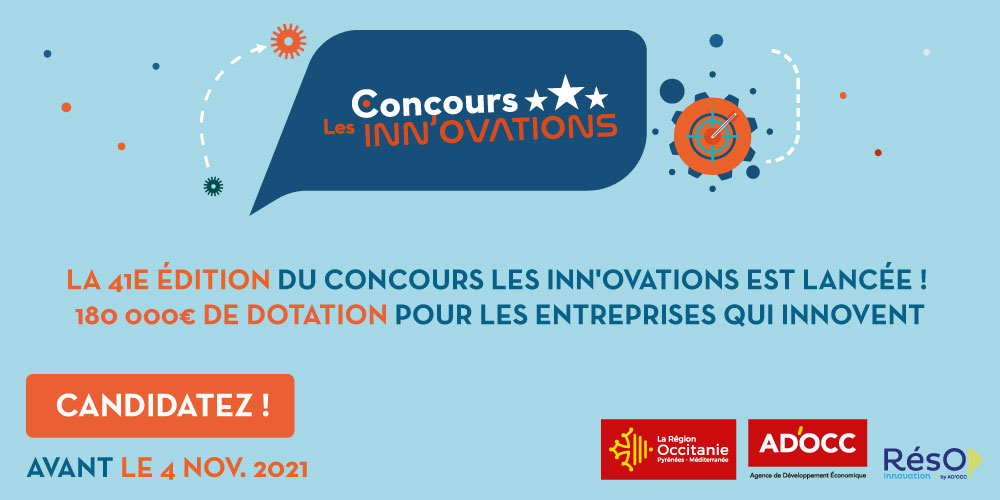 Vous êtes une entreprise innovante qui veut mettre en avant ses produits ? Candidatez au #concours régional #LesInnOvations ! Une récompense de 25 000€ est à la clé💰 Accélérez le #développement de votre concept et accéder plus rapidement au marché 📈 ➡️occitanie-innov.com/concours/