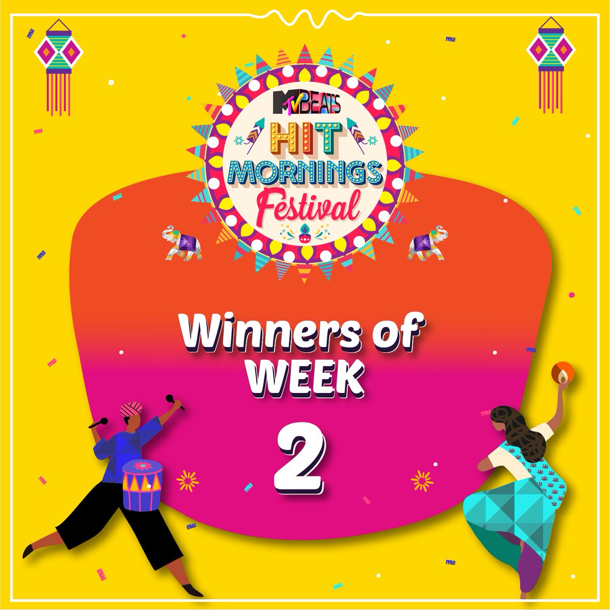 MTVBeats's tweet photo. Mubarak ho #HitMorningsFestival ke winners ko!
Keep participating, aur jeeto prizes daily only on #MTVBeats!
#Contest #Diwali #FestiveSeason #WatchnWin #BloodMeinHaiBeat https://t.co/nsvRkOKvRT