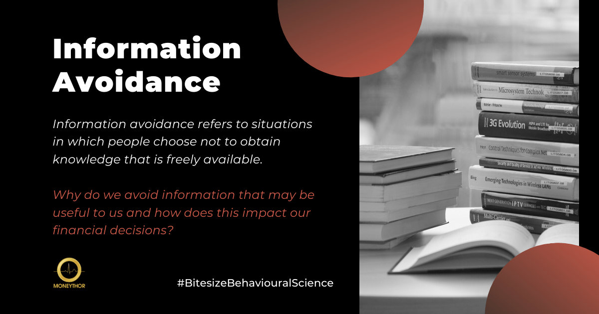 moneythor's tweet image. If knowledge is power, why we sometimes still avoid it and choose ignorance in its place? Learn about  #informationavoidance and how it impacts our financial decisions today. #bitesizebehaviouralscience #digitalbanking 

bit.ly/3iHcQ2u