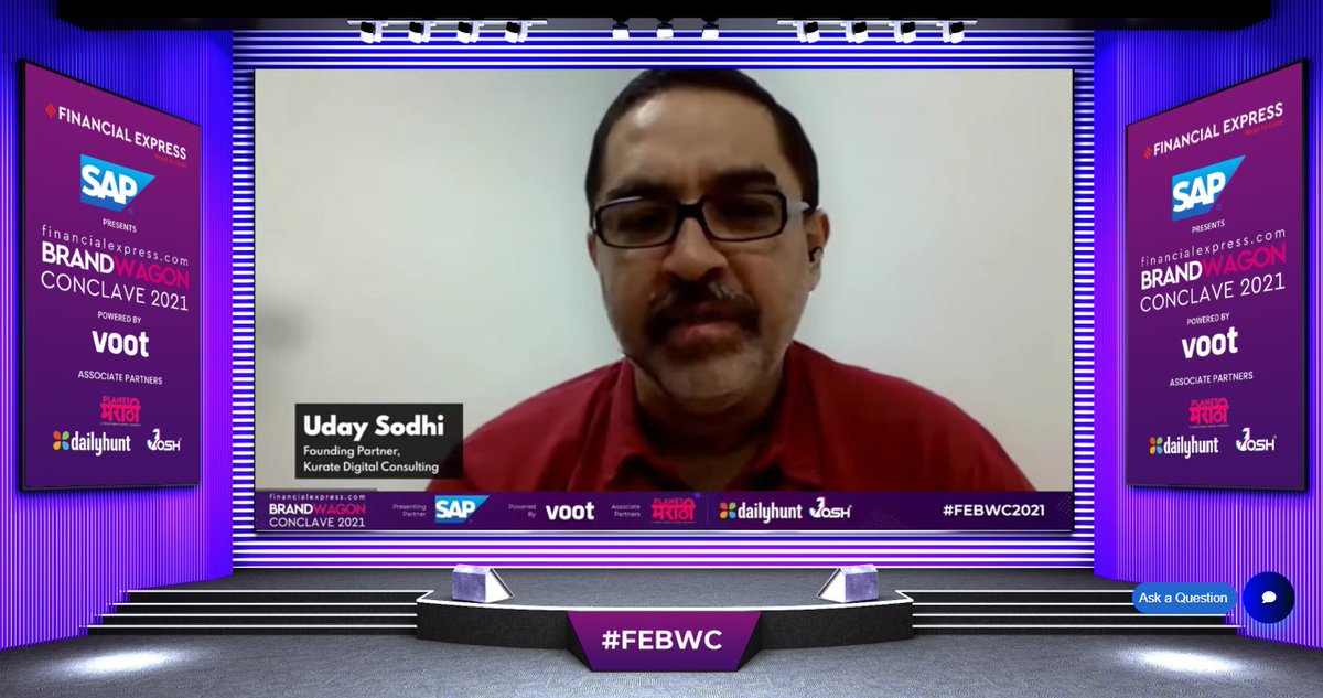 FinancialXpress's tweet photo. "We are going through this next phase of evolution of this entire consumption on digital."
@Uday, Founding Partner, @kuratedigital
Join now: https://t.co/qO8nhYUT4U
#FEBWC https://t.co/9JoPnOjAuI