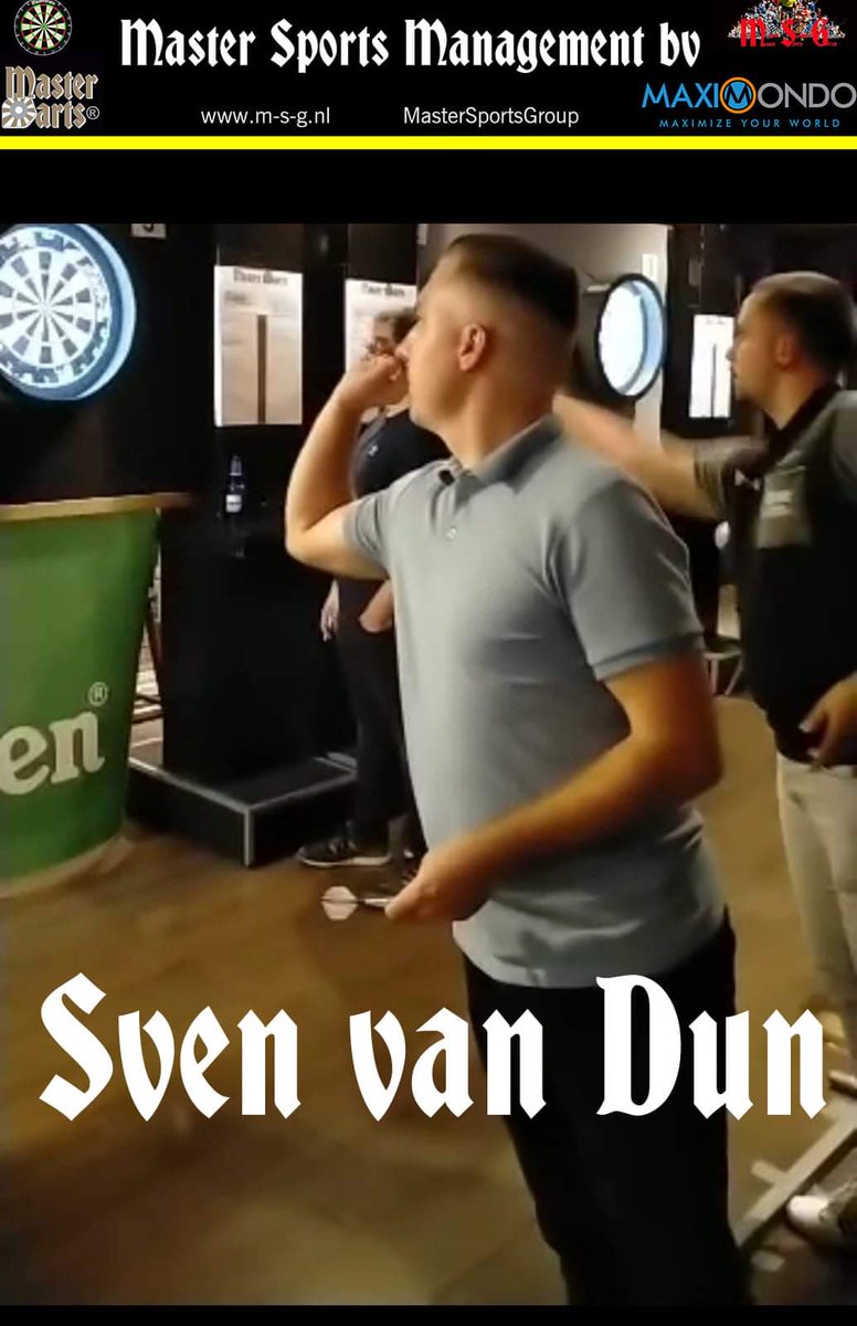 Ik ben heel erg blij dat we Sven van Dun aan MasterSports Management toe hebben kunnen voegen. We hadden al vele toppers maar Sven is wel een verhaal apart. Sven had in het verleden het meeste talent van alle Darters in Europa😉 

#MasterDarts #maximondo #mastersportsmanagement
