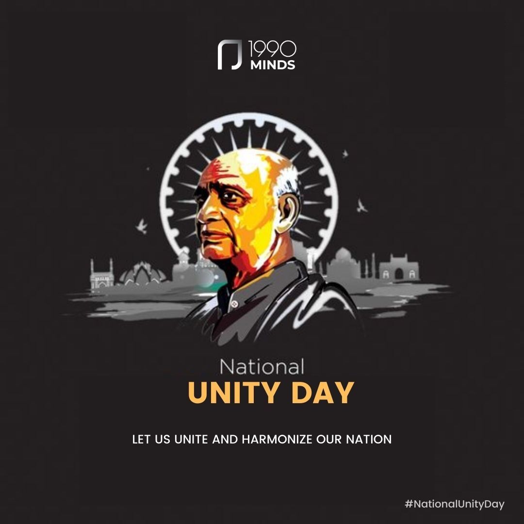 1990minds2's tweet photo. Let us strive to keep the spirit of unity intact National Unity Day..!
.
.
#NationalUnityDay #UnityDay #unity #StatueOfUnity #digitalmarketing #1990minds #bangalore https://t.co/ShJJiNzmDY