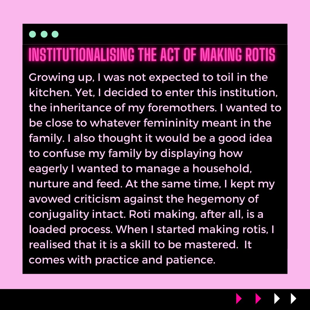 FeminismInIndia's tweet photo. “Roti, along with kapda and makan is a part of the basic structure of Indian need. It lies at the linchpin of gender roles and national identity in our country.” #GenderRoles #Rotis 

Click here to read the full article: https://t.co/VsQAacCAHU https://t.co/ewgIirqh1L