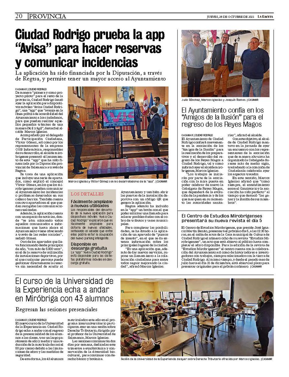 Ciudad Rodrigo prueba la app “Avisa” para hacer reservas y comunicar incidencias.

ℹ️ Más información 👇

#CGBAvisa #EslaReservas #CGBInformática #empresas #reservas