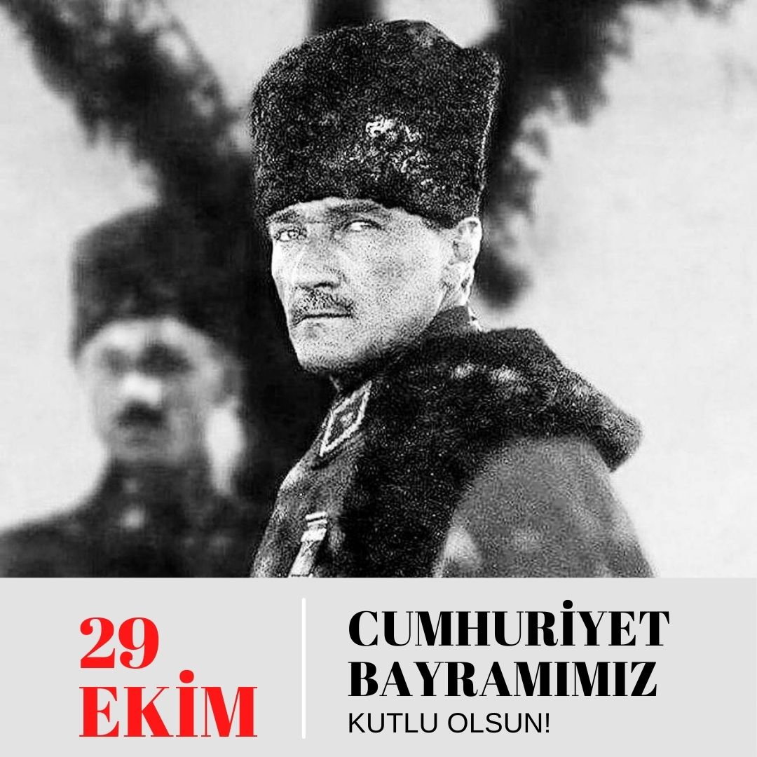 "Yükselen yeni nesil, istikbal sizsiniz. Cumhuriyeti biz kurduk, onu yükseltecek ve yaşatacak sizsiniz."

Cumhuriyetimizin kuruluşunun 98. yıl dönümünde Gazi Mustafa Kemal Atatürk ve silah arkadaşlarını saygı, sevgi ve minnetle anıyoruz. 29 Ekim Cumhuriyet Bayramımız kutlu olsun!
