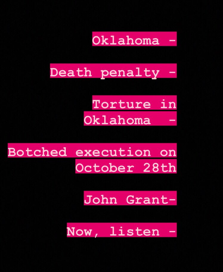 Attika_t's tweet image. #Oklahoma

Botched execution

John Grant on October 28th

Stop executions in Oklahoma.

Contact Gov Stitt.

Phone: (405) 521-2342.

governor.ok.gov/contact

@GovStitt 

Deaf and Blind Governor ? Read and listen, now @GovStitt 

#deathpenalty #botchedexecution #johngrant