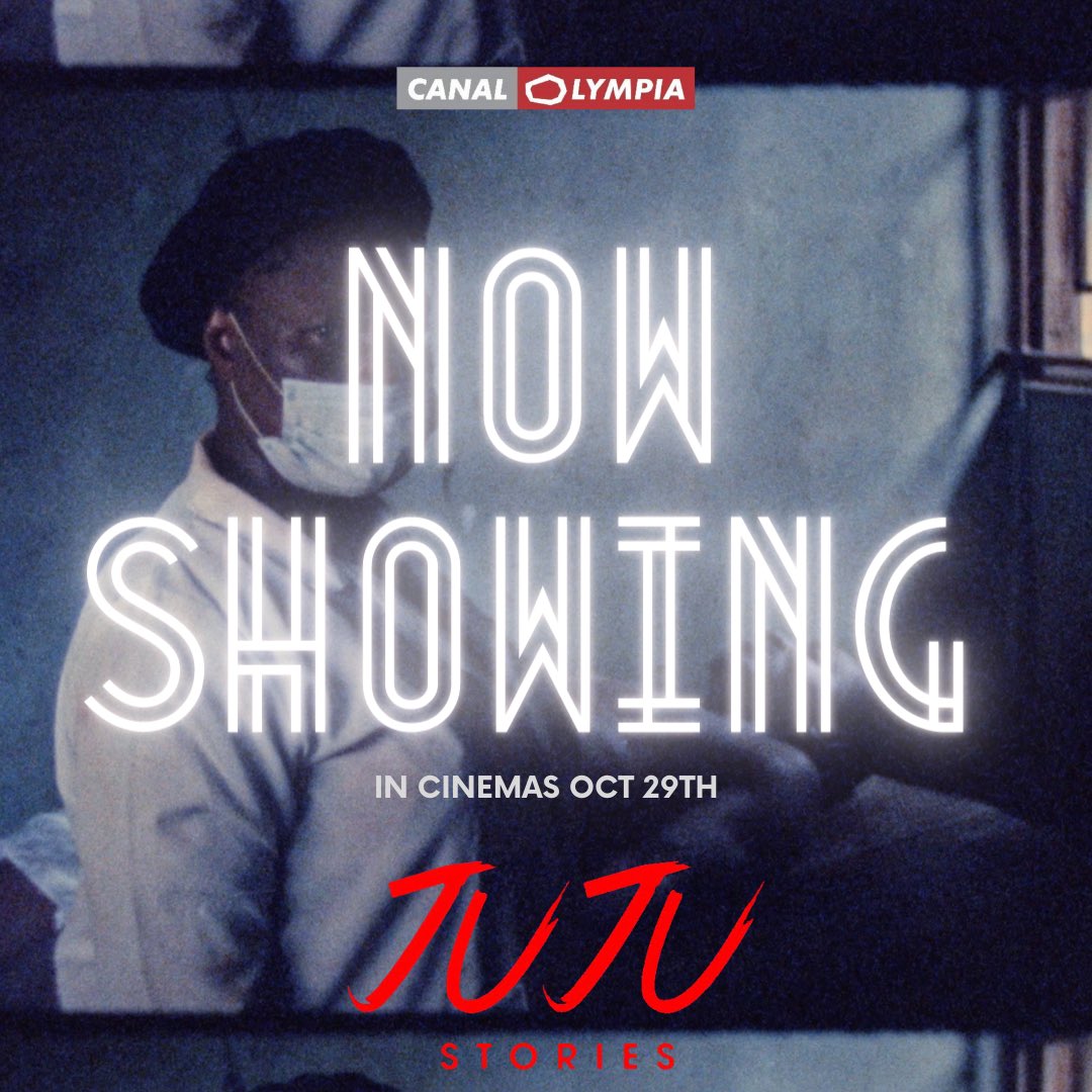 FieryCJ's tweet photo. Today, our movie award winning film JUJU STORIES opens in all CanalOlympia theatres in 12 countries across Africa. If you know me, and if you think what we do is cool, kindly RT and support cool independent filmmaking. Go with your friends and loved ones and have a good time. https://t.co/KRwxLlzi1D