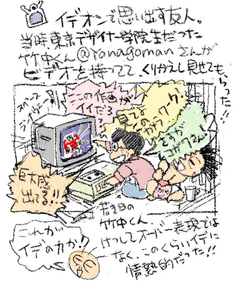 私が「伝説巨人イデオン」で真っ先に思い出すのは、冨野監督でもなく湖川さんや板野さんでもなく、友人の竹中清さん(今は米子ガイナックス?)です。彼経由で私も強いイデの影響を受けました。しょっちゅうお邪魔しに行って悪かった。 