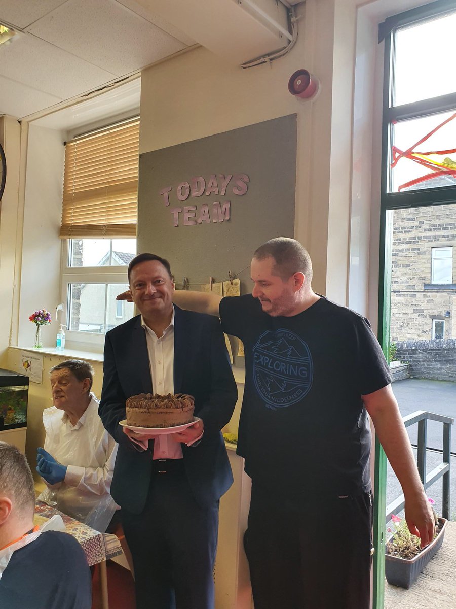 JasonMcCartney's tweet image. Lovely recent visit to @AbilityOptions in Wooldale a fab day centre for local adults with learning disabilities - thank you for the cake!