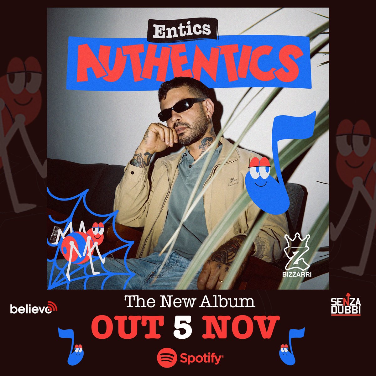 andrewbizzarri's tweet photo. 5 #novembre fuori #AUTHENTICS il nuovo album di @Entics insieme a @bizzarrirecords !! SEGNA LA DATA!! π₯π₯π₯π₯
#entics #reggae #dancehall #Original https://t.co/8CmS51N28l