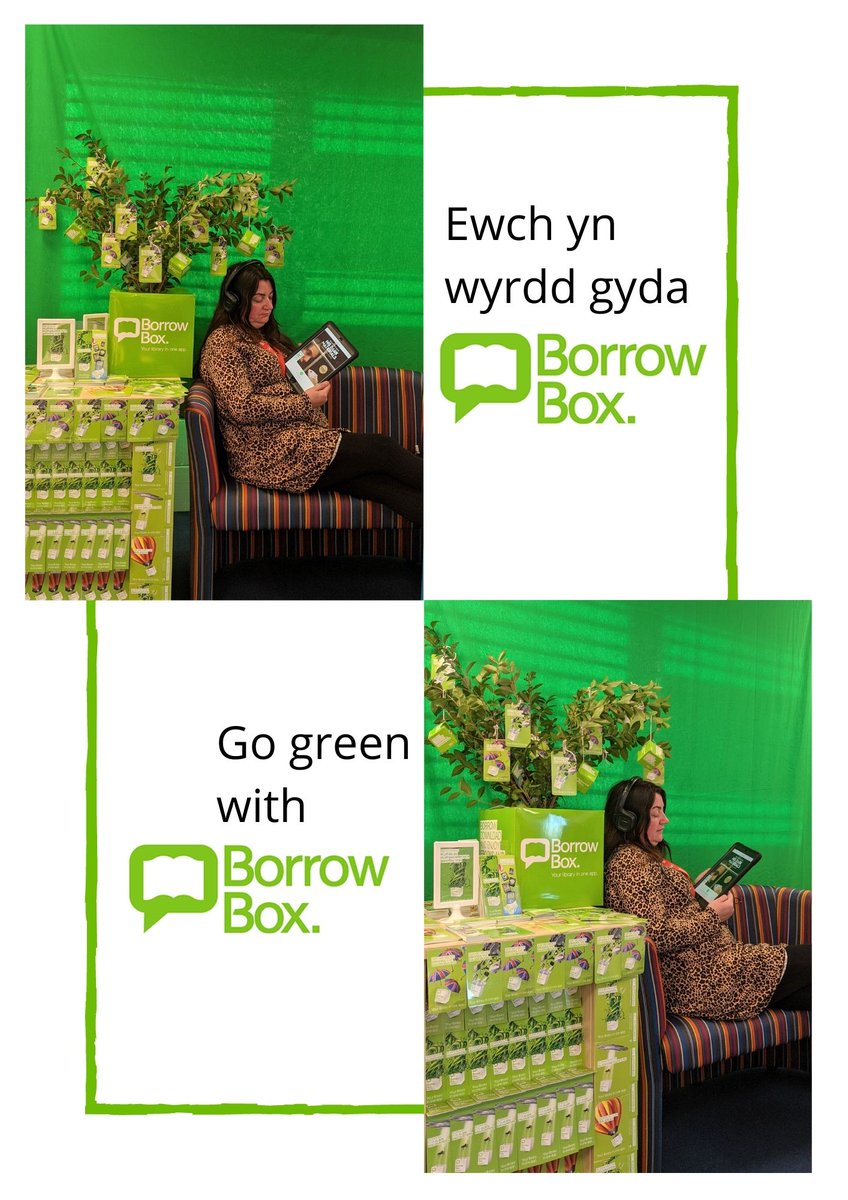 Darganfodmwy's tweet photo. Ydych chi wedi defnyddio Borrowbox eto?
 Mae heddiw’n ddiwrnod gwych i fynd yn wyrddach! 

https://t.co/94i8SnzG99
@BorrowBox 
#BorrowBoxBranchDisplay #SharetheChange #LlyfrgellTownhill https://t.co/QHftxQRE6d