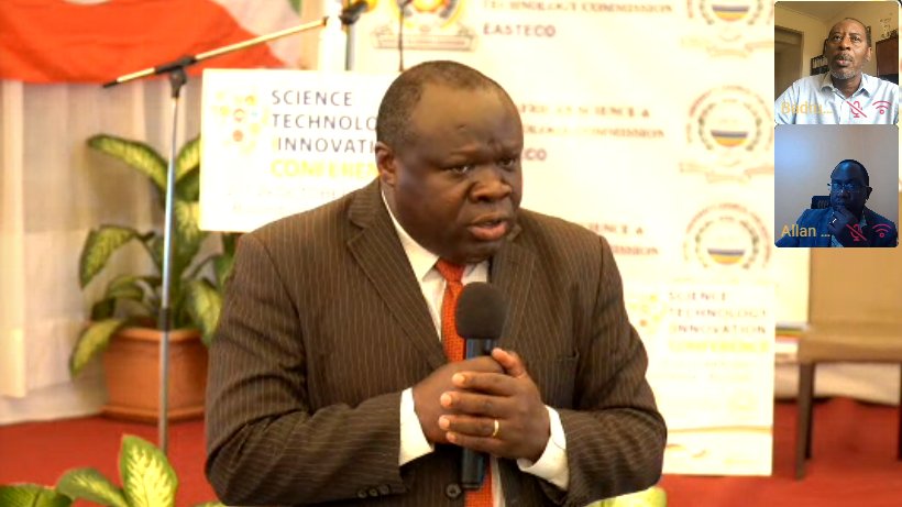 EAC_STI's tweet photo. Hon. Christophe Bazivamo, Deputy Secretary-General, Productive Social Sectors, East African Community sharing on the ease of doing business across the EAC region and the innovations & technologies being adopted to facilitate #trade
@mfbenda @easteco1 @jumuiya
#EACSTIconference https://t.co/APOK2BkJ1m